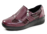 ELENA EDEN, bequeme Damen-Slipper, Weite H, mit herausnehmbarem Fußbett BURGUND