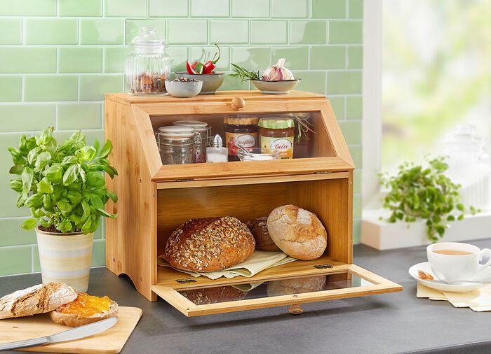 Backwaren-Theke f&uuml;r das Fr&uuml;hst&uuml;cksbuffet zu Hause 