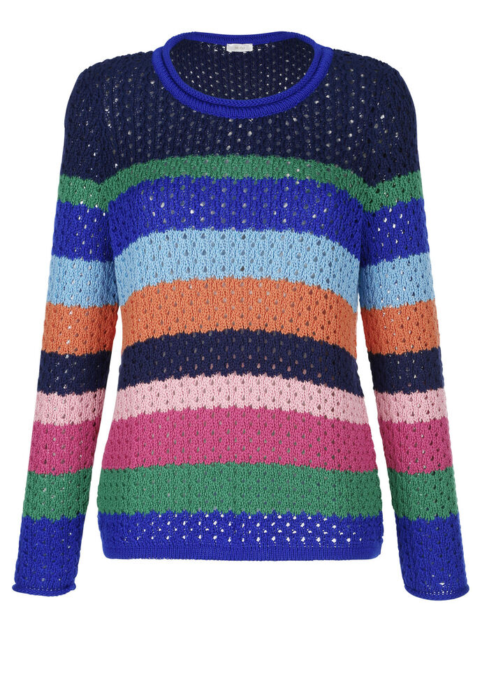 Pullover in Blockringeldessin