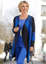 Long-Strickjacke mit Zipfelsaum 