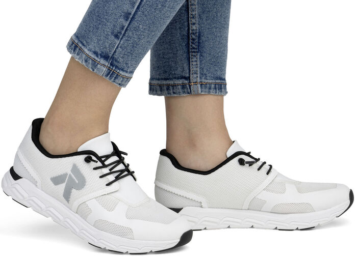 Rieker Sneaker aus teilweise beschichtetem Meshmaterial WEISS
