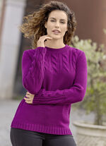 Pullover mit Strukturmuster MAGENTA