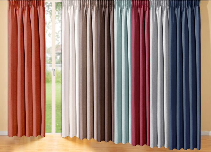 Energiespar-Verdunkelungsschals in Leinenoptik BEIGE