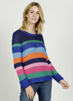 Pullover in Blockringeldessin