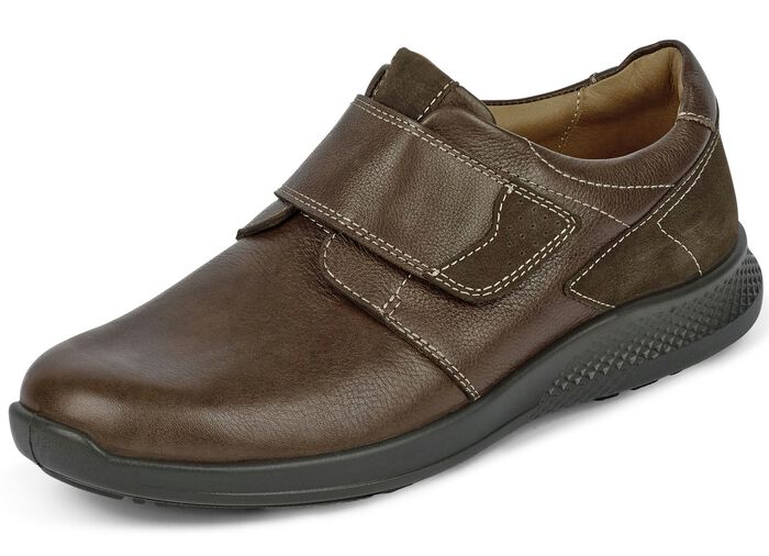 GINO GALANTE, bequeme Herren-Slipper, Weite K, mit herausnehmbarem Fußbett MARONE