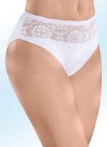 Laurina Viererpack Slips mit elastischer Spitze 