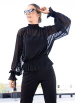 Shirt mit Stehkragen 