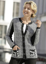 Strickjacke in Jacquard-Dessin