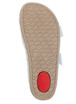 ELENA EDEN Pantolette aus teilweise floral bedrucktem Synthetik WEISS-BUNT