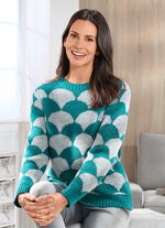 Pullover in flauschigem Jacquard-Dessin 