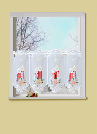 Weihnachtlich bestickter Kurzstore 