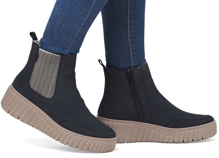 Rieker, trendige Damen-Boots, Winterschuhe, mit herausnehmbarem Fu&szlig;bett 