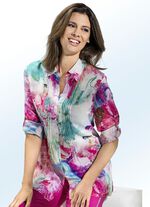 Longbluse mit farbbrillantem Inkjet-Druck 