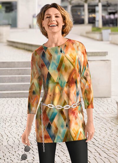 Strick-Tunika in Feinstrick 