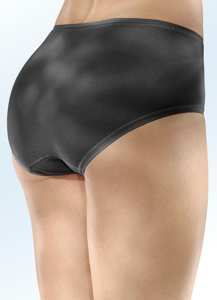 Speidel Dreierpack Slips mit flachen, elastischen Abschlüssen SCHWARZ