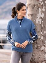 Pullunder in Perlfang JEANSBLAU MELIERT