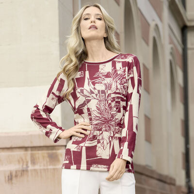 Shirt Allover-Druck und Zierplättchen 