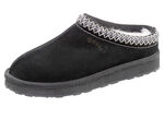 ELENA EDEN, warme Damen-Clogs, mit Lammfell SCHWARZ