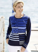 Pullover mit Intarsien MARINE-ROYALBLAU-BLEU