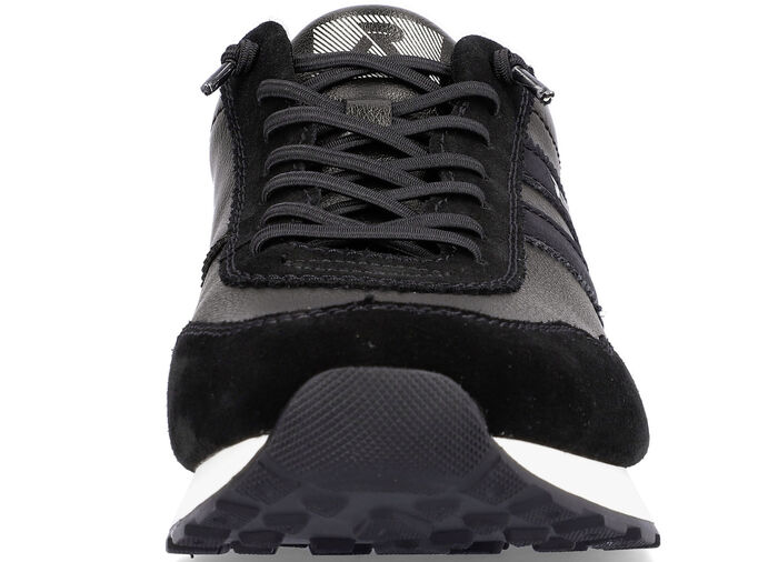 Schnür-Sneaker mit herausnehmbarem Textilfußbett SCHWARZ