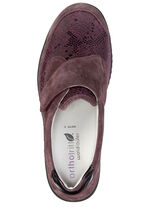 Waldläufer, bequeme Damen-Slipper, Weite K, mit herausnehmbarem Fußbett BURGUND