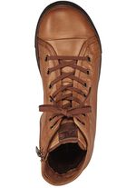 Andrea Conti, klassiche Damen-Stiefeletten, Winterschuhe, mit herausnehmbarem Fu&szlig;bett COGNAC