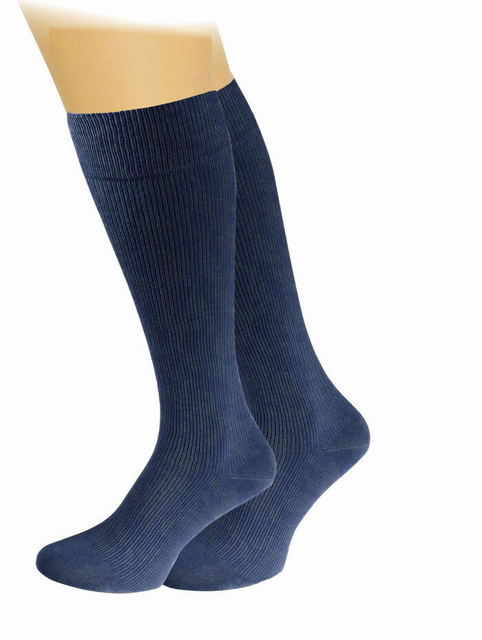 Dreierpack Vital-St&uuml;tzkniestr&uuml;mpfe MARINE