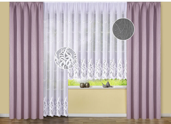 Übergardine  mit Universalschienenband 