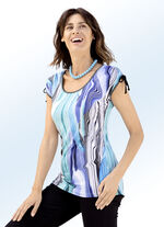 Shirt mit Flatlock-Naht am Rundhalsausschnitt 