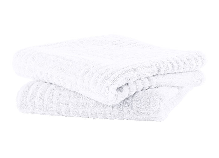 Flauschig weiche Frottier-Serie mit Hoch-Tief-Struktur WEISS
