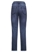 Edel-Jeans mit tollen Glitzersteinchen und Fransensaum DUNKELBLAU