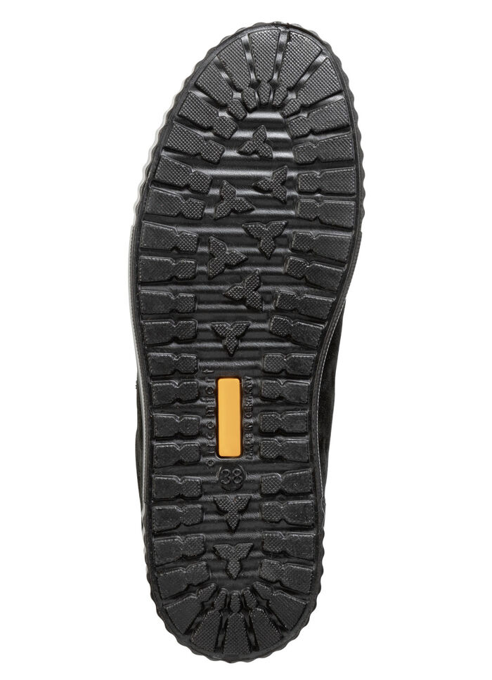 Schnürschuh aus hochwertigem Rind-Veloursleder SCHWARZ