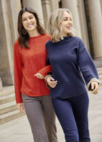 Pullover mit Raglanärmeln ORANGE-MELIERT