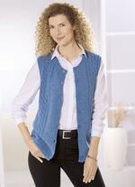 Strickweste aus Melangegarn JEANSBLAU MELIERT