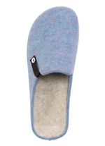 Laurina, trendige Damen-Hausschuhe, Weite G, mit anatomisch geformtem Fu&szlig;bett HIMMELBLAU