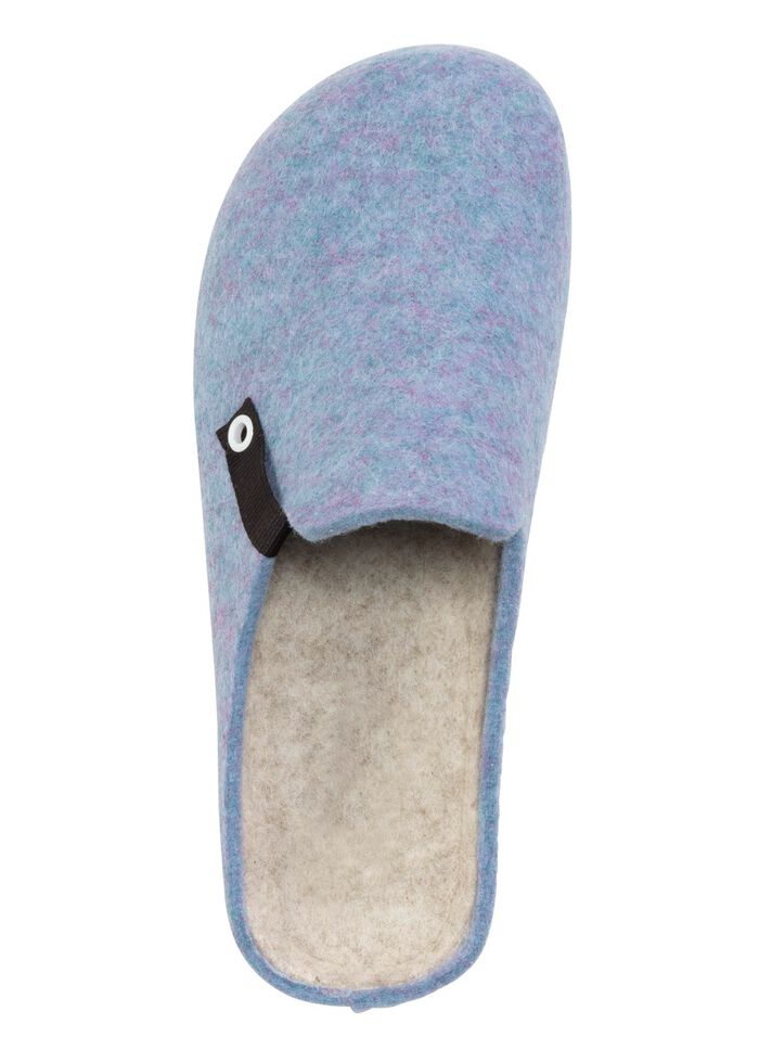 Laurina, trendige Damen-Hausschuhe, Weite G, mit anatomisch geformtem Fu&szlig;bett HIMMELBLAU