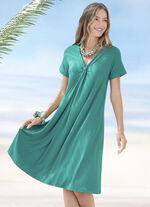 Laurina Zweierpack Kleider, weit schwingend 1X PETROL, 1X SCHWARZ