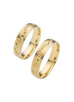 Mattierter Trauring mit Punkte-Muster 