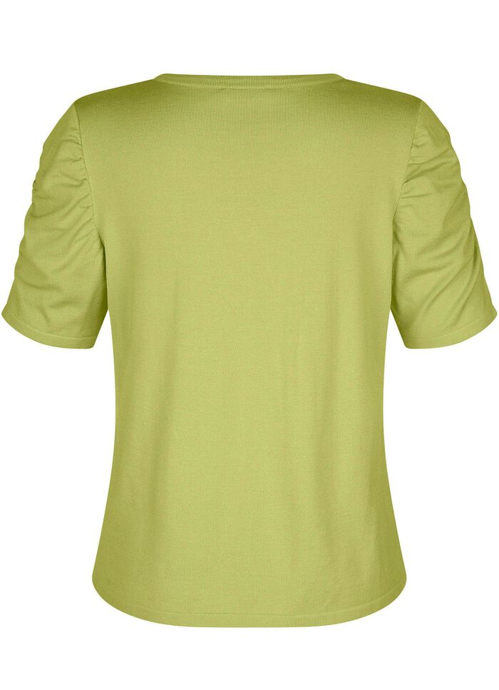 Pullover mit Raffung an den &Auml;rmeln 