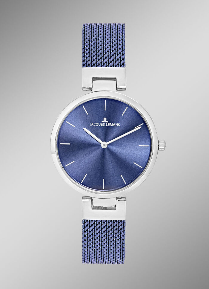 Quartz-Damenuhr mit Edelstahlgehäuse und Edelstahlband 