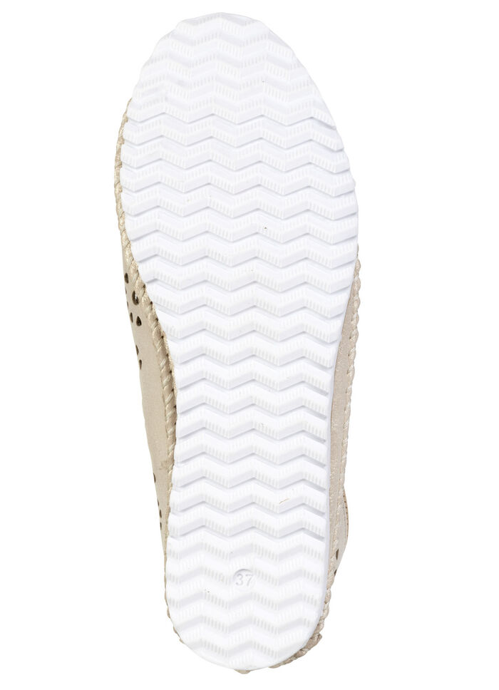 Andrea Conti, sommerliche Damen-Schn&uuml;rschuhe, Weite G, mit herausnehmbarem Fu&szlig;bett MATTGOLD