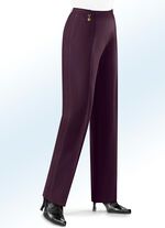 Hose mit leicht ausgestellter Fußweite AUBERGINE