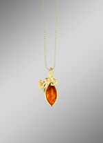 Eleganter Anh&auml;nger mit Bernstein 