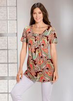 Allover gemustertes Longshirt  