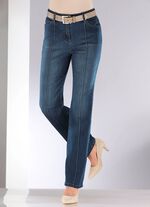 Jeans mit abgesteppten Biesen 