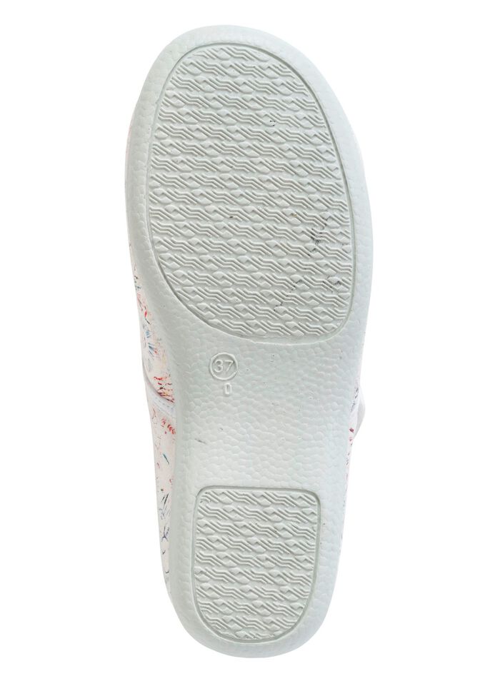 Spangenschuh mit floralem Muster 