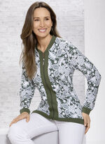 Blusenjacke in Spitzen-Optik 