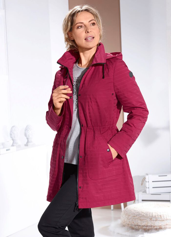 Funktionsjacke mit dezentem Streifendessin 