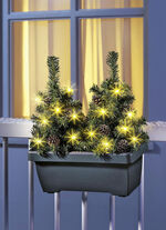 Balkonkasten mit LED-Bäumchen 