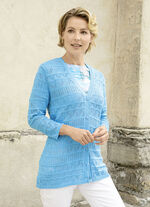 Strickjacke mit Mustermix TÜRKIS